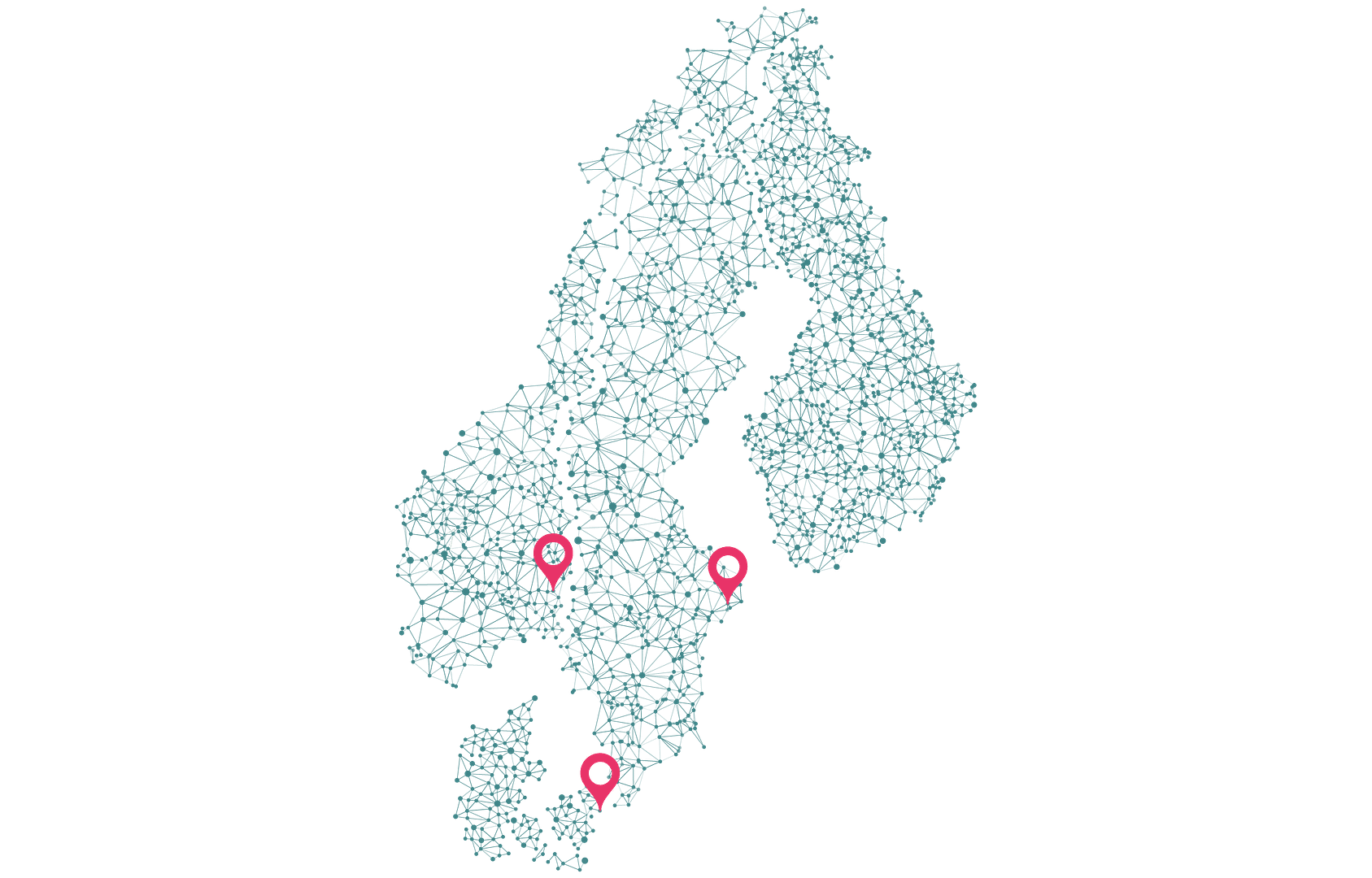 Signum map of local offices