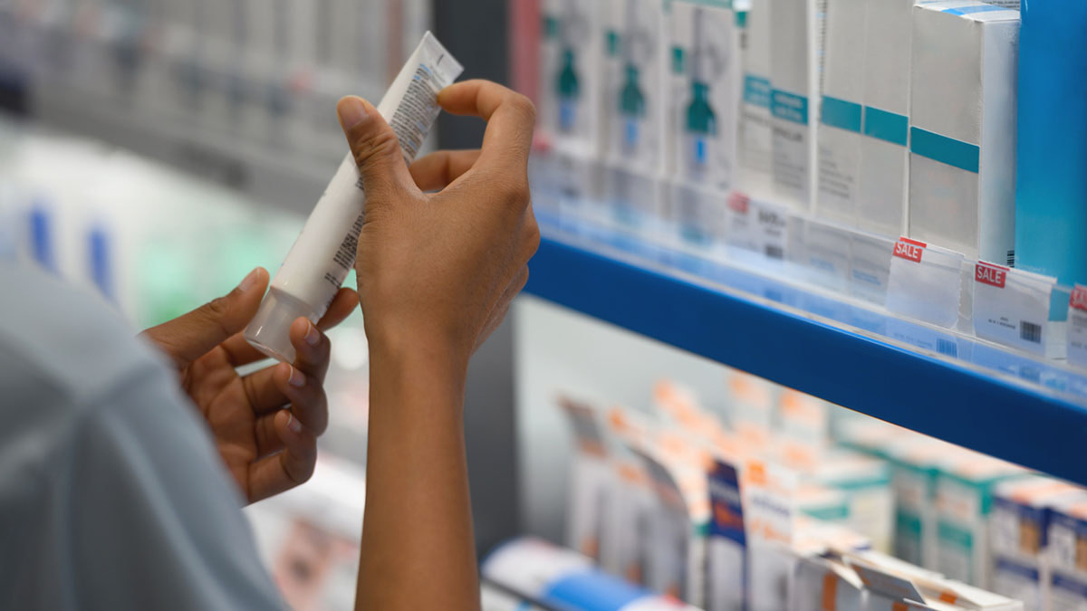 Branded goods at pharmacy